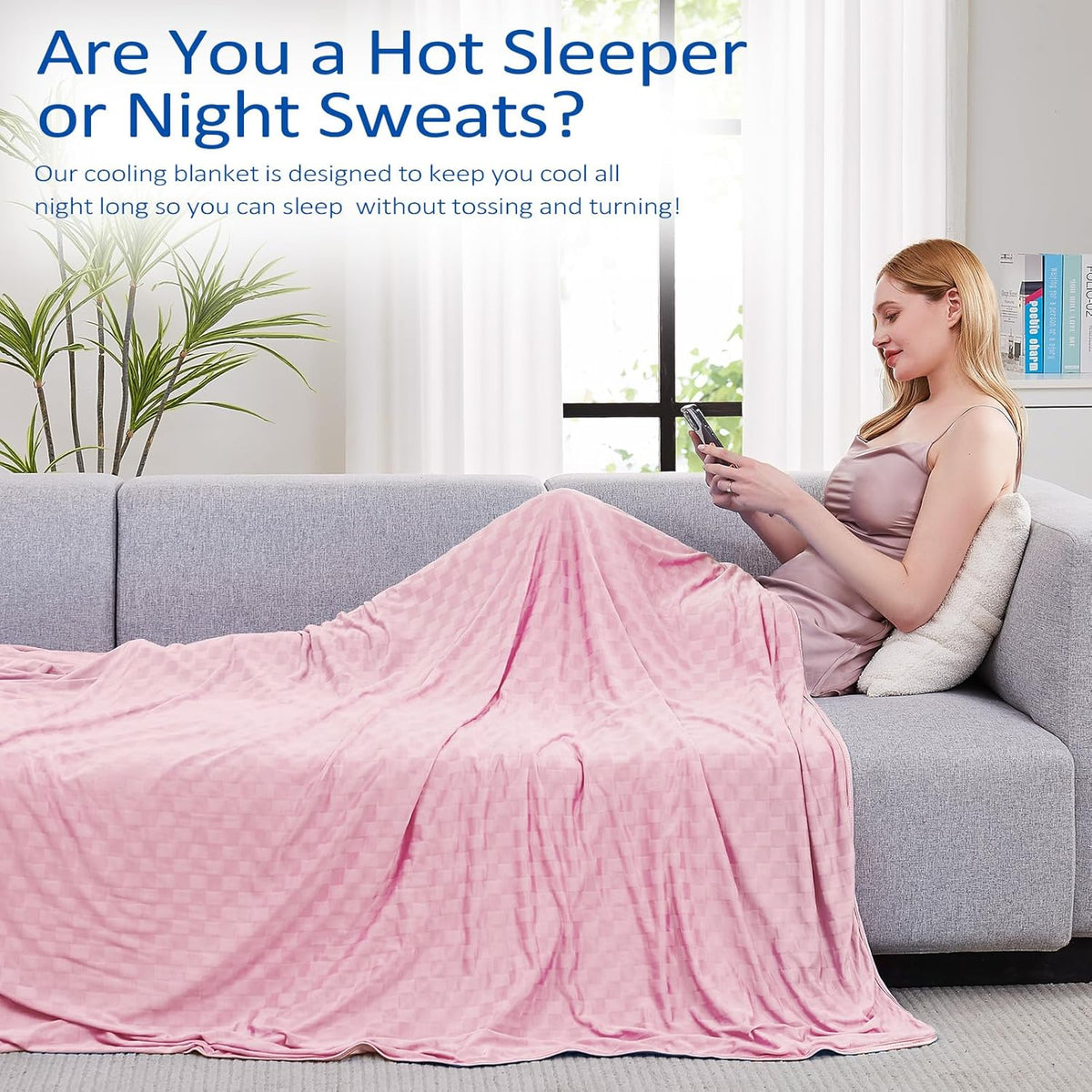 ChillEase | Manta refrescante con tecnología Arc-Chill para quienes pasan calor al dormir | Suave y transpirable para un confort durante todo el año