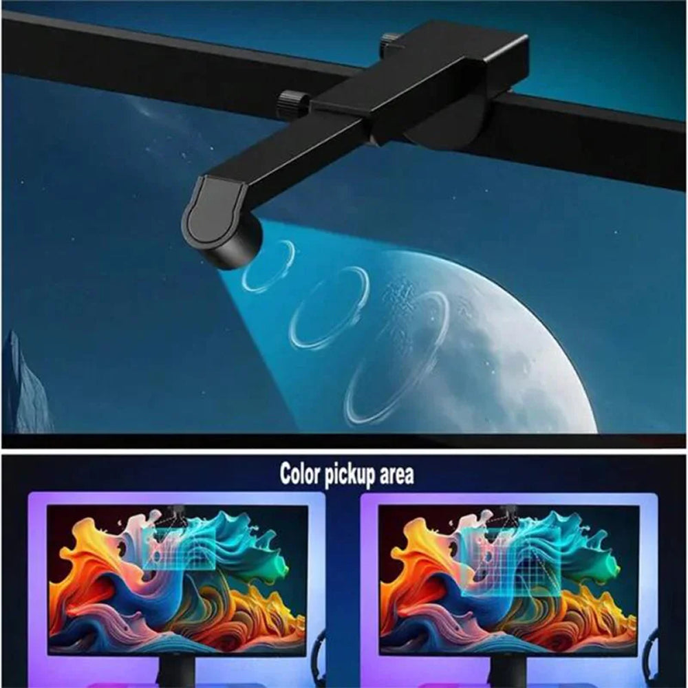 Smart RGBIC LED Bias Lighting for 55-75 inch TVs with Camera-Driven Color Matching and Bluetooth App Control