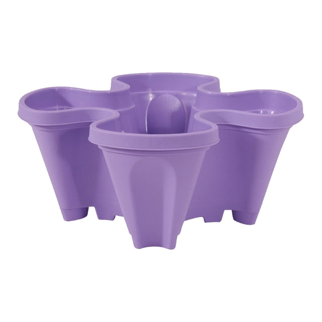 Vertical Stacking Planter Pots Tower for Herbs Strawberries Flowers Self-Watering Space-Saving Garden Container for Balcony Patio Indoor