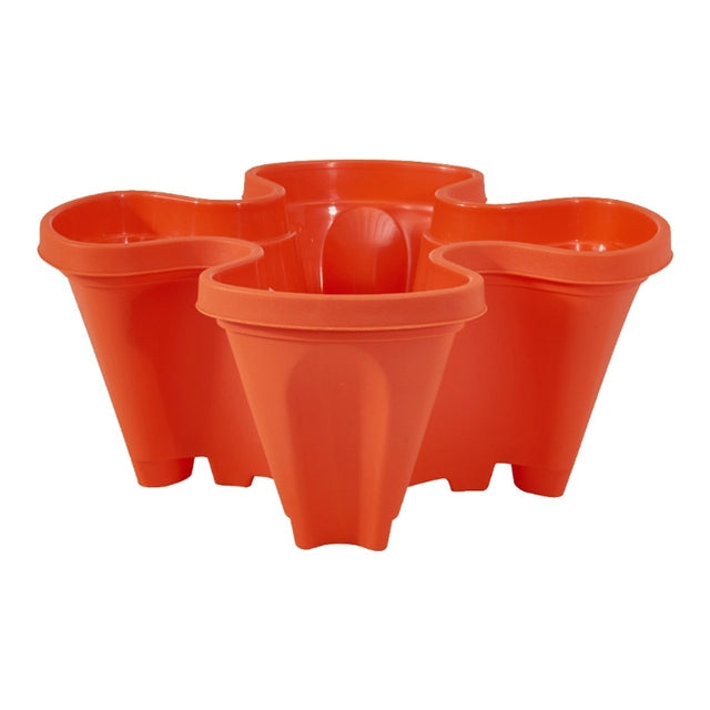 Vertical Stacking Planter Pots Tower for Herbs Strawberries Flowers Self-Watering Space-Saving Garden Container for Balcony Patio Indoor