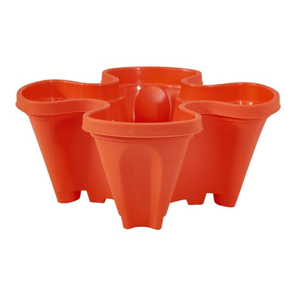 Vertical Stacking Planter Pots Tower for Herbs Strawberries Flowers Self-Watering Space-Saving Garden Container for Balcony Patio Indoor