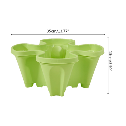 Vertical Stacking Planter Pots Tower for Herbs Strawberries Flowers Self-Watering Space-Saving Garden Container for Balcony Patio Indoor