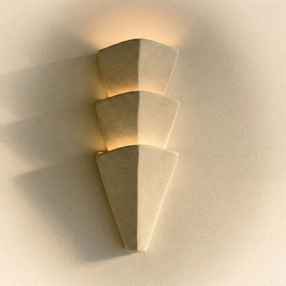 Aplique de yeso estratificado de hasta 22 pulgadas, iluminación indirecta de tono cálido para dormitorio, pasillo, sala de estar, acento arquitectónico moderno y minimalista