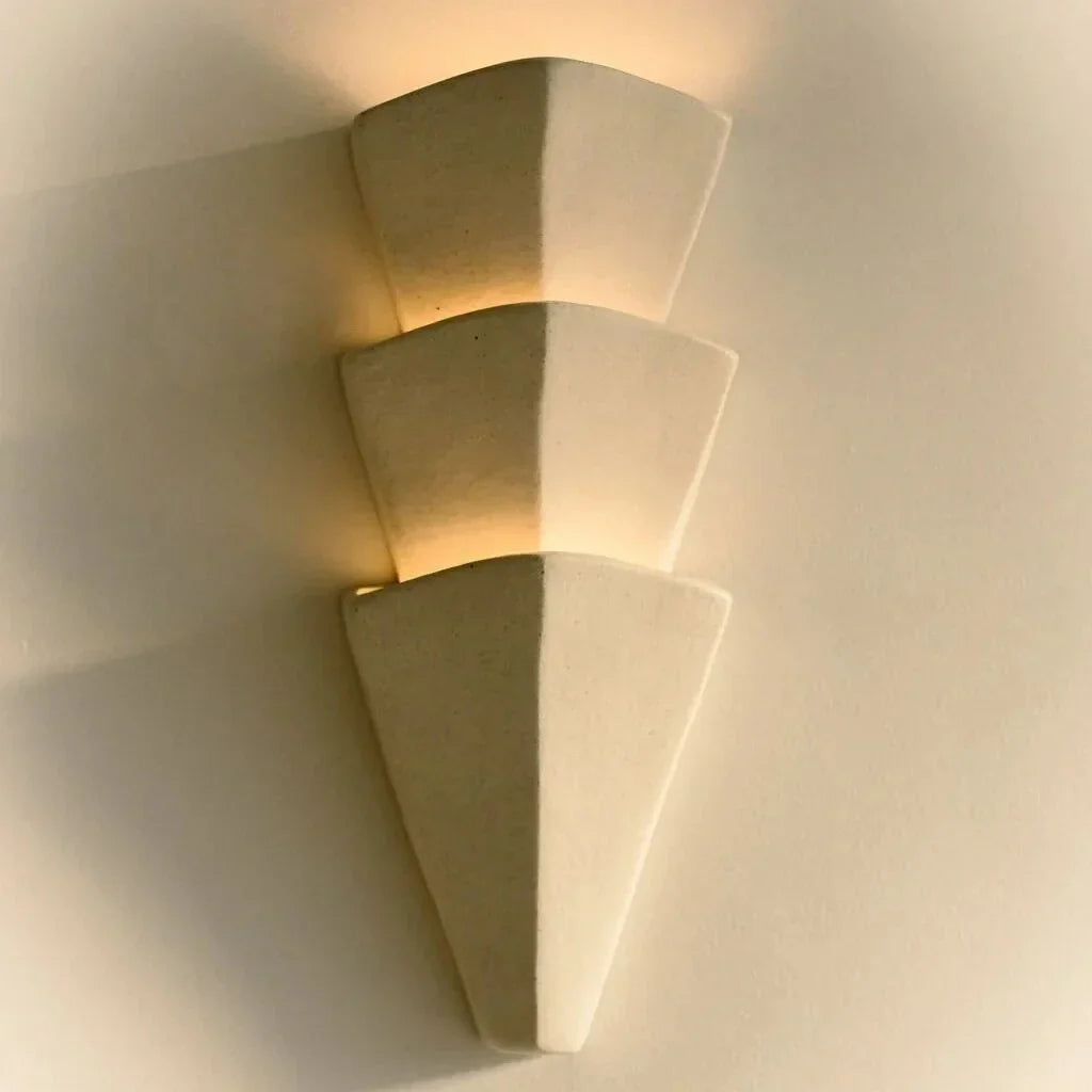 Aplique de yeso estratificado de hasta 22 pulgadas, iluminación indirecta de tono cálido para dormitorio, pasillo, sala de estar, acento arquitectónico moderno y minimalista