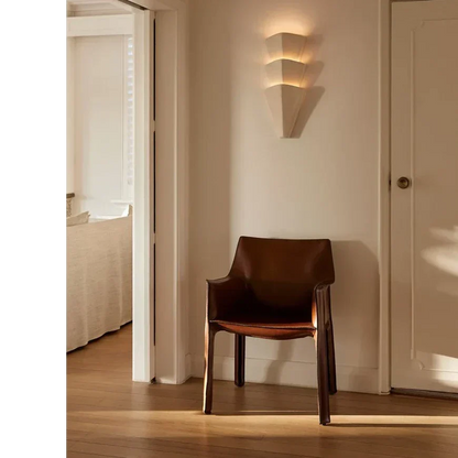 Aplique de yeso estratificado de hasta 22 pulgadas, iluminación indirecta de tono cálido para dormitorio, pasillo, sala de estar, acento arquitectónico moderno y minimalista