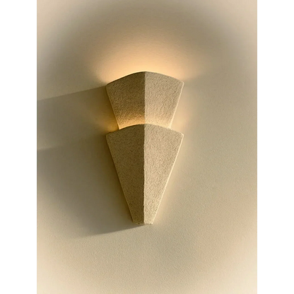 Aplique de yeso estratificado de hasta 22 pulgadas, iluminación indirecta de tono cálido para dormitorio, pasillo, sala de estar, acento arquitectónico moderno y minimalista