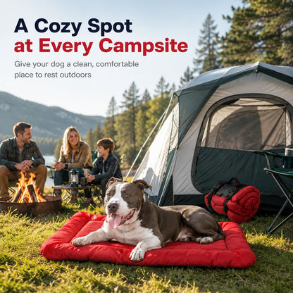 Ortekor Portable Outdoor Dog Bed for Camping &Car Travel - Roll-Up Mat for Clean, Comfortable Rest