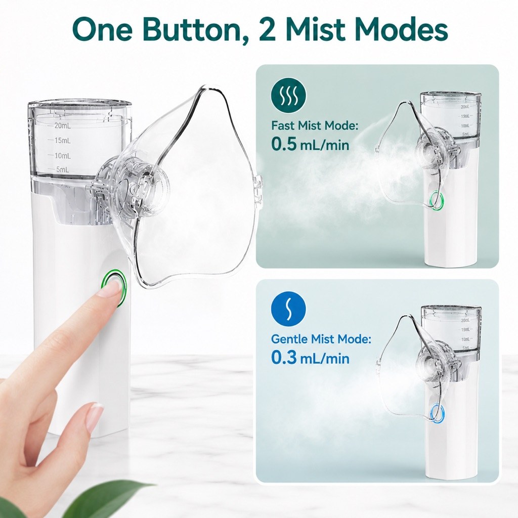 Ortekor Portable Pet Nebulizer Care Kit for Cats & Dogs - Quiet Mist Device for Senior & Sensitive Pets
