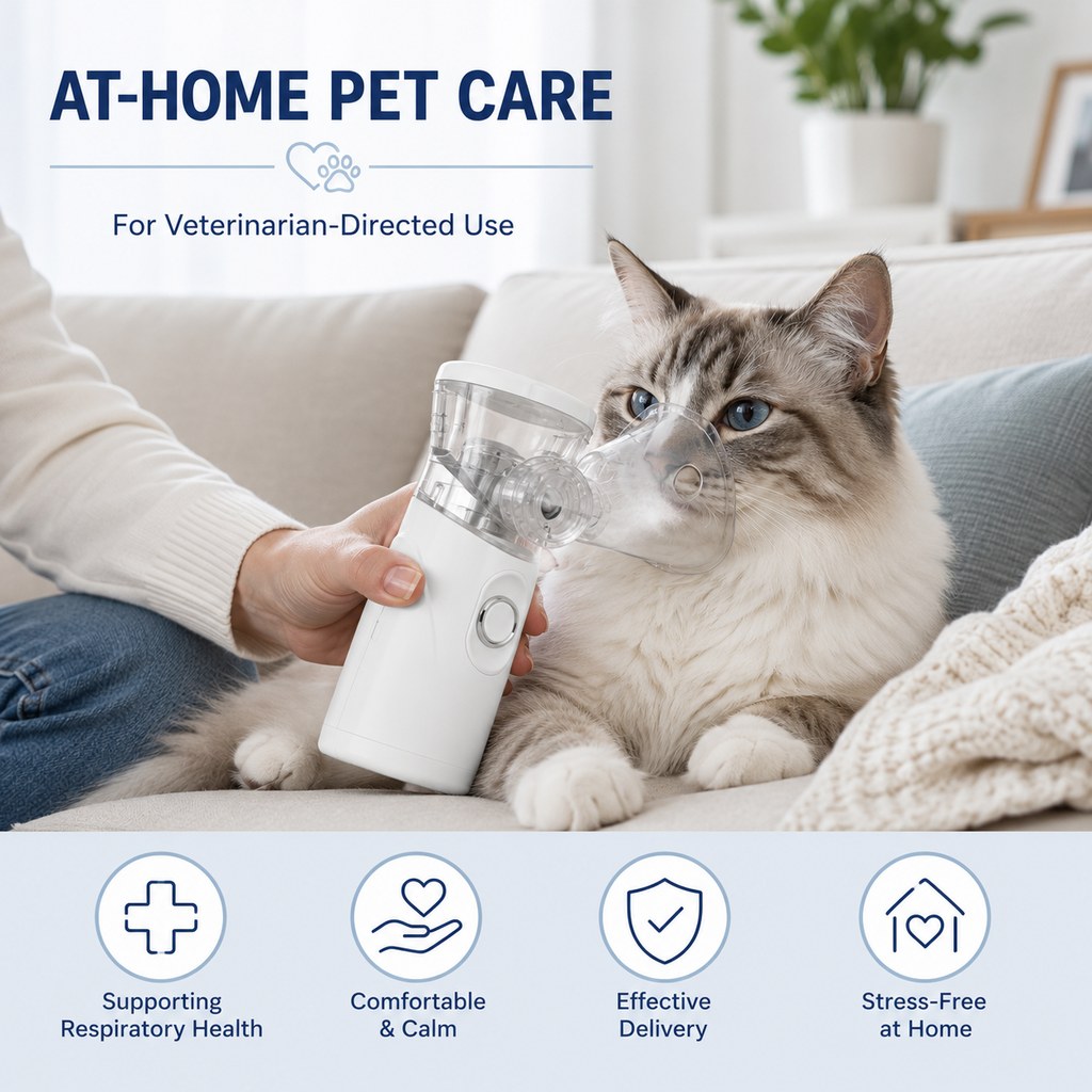 Ortekor Portable Pet Mist Care Kit for Dogs & Cats - Rechargeable Handheld Device with Two Masks