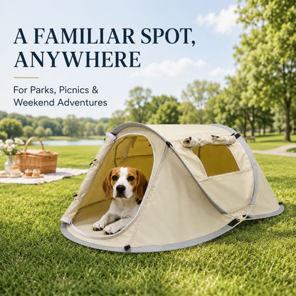 Ortekor Portable Pop-Up Pet Tent for Home, Parks & Travel - A Familiar Rest Space for Cats & Small Dogs