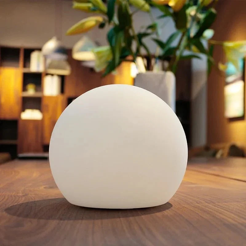 Lámpara LED esférica recargable con control remoto: luz ambiental de 16 colores para dormitorio, sala de estar y oficina