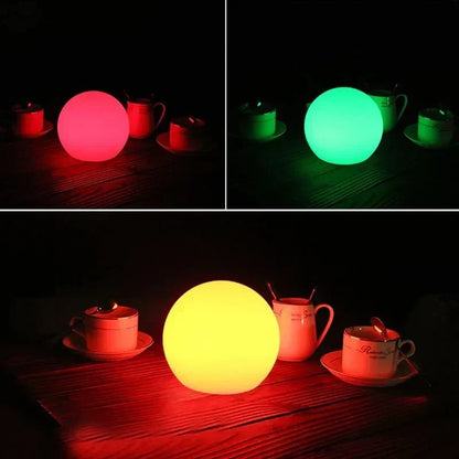 Lámpara LED esférica recargable con control remoto: luz ambiental de 16 colores para dormitorio, sala de estar y oficina