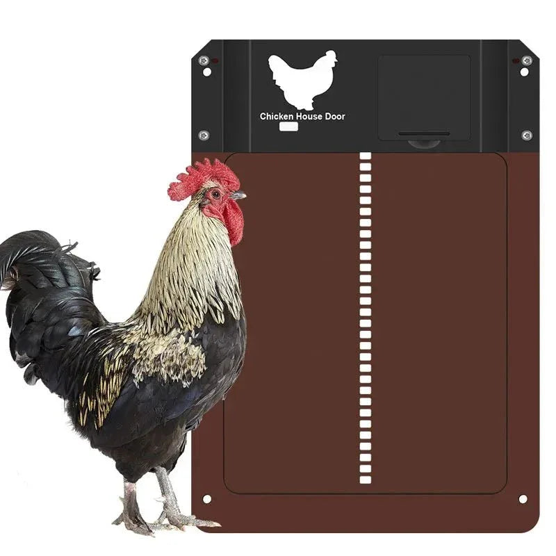 Automatic Chicken Coop Door Opener with Light Sensor for Poultry Houses Programmable Timer Dawn Dusk Operation Predator Protection Weather