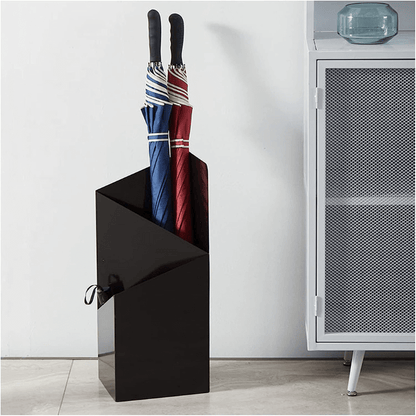Metal Entryway Caddy for Rain Gear 20 in Height Red Freestanding Organizer for Hallways Porches Apartments Small Space Storage with Drip Tra