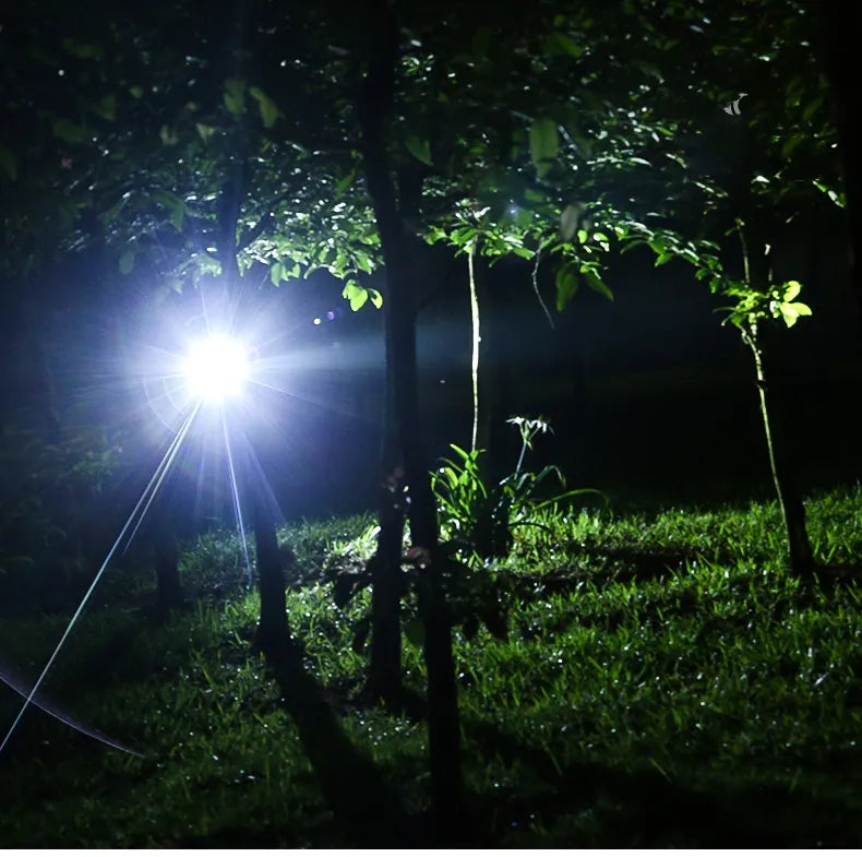 Rechargeable Zoom LED Hands-Free Flashlight for Hiking, Camping & Night Running | Lightweight Headlamp with Adjustable Focus Beam
