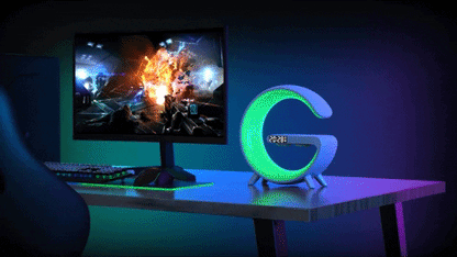 Smart Alarm Clock | 15W Wireless Charger & Bluetooth Speaker | Stylish Ambient Lamp for Relaxation