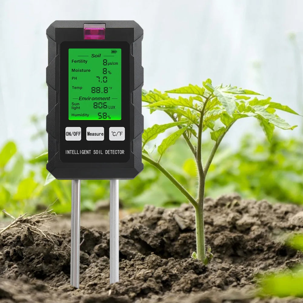 Ortekor Soil Tester Kit | 6-in-1 Soil Moisture & pH Meter for Optimal Plant Growth