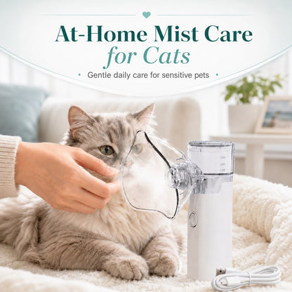 Ortekor Portable Pet Nebulizer Care Kit for Cats & Dogs - Quiet Mist Device for Senior & Sensitive Pets