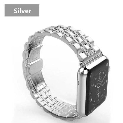 Metal Band and Protective Case Bundle for 38-44mm Apple Watch