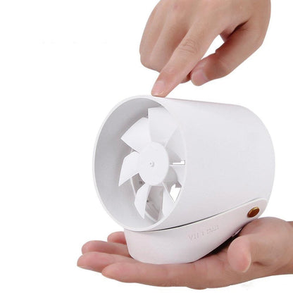 Ventilador USB compacto con control táctil: refrigerador portátil de doble aspa