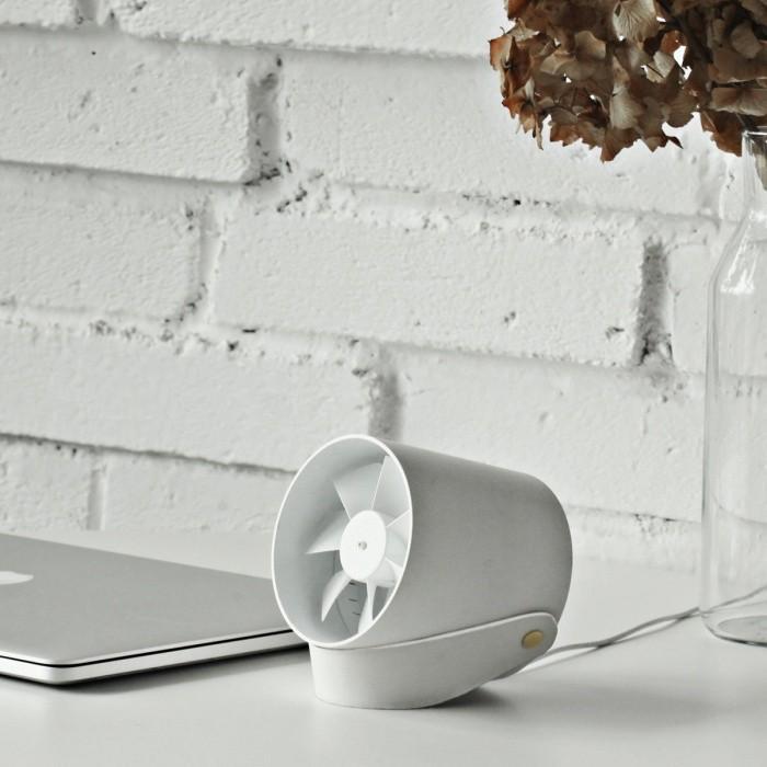 Ventilador USB compacto con control táctil: refrigerador portátil de doble aspa