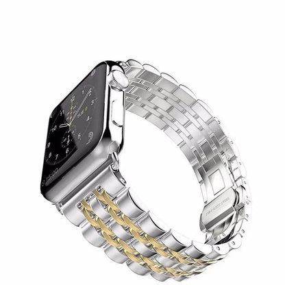 Metal Band and Protective Case Bundle for 38-44mm Apple Watch