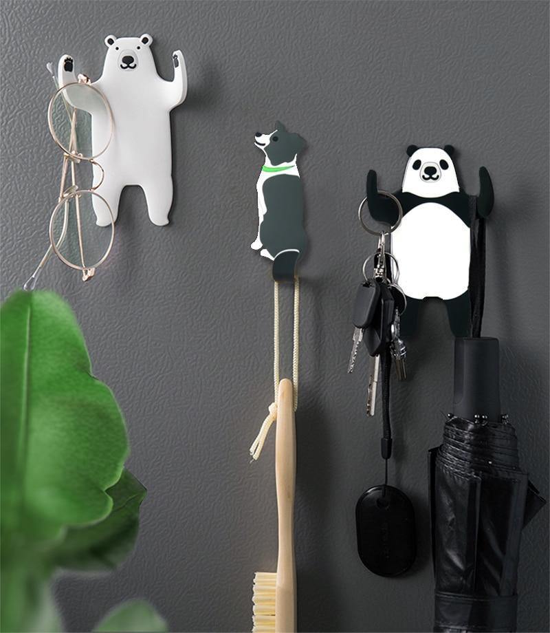 Adhesive Animal Hooks for Fridge and Wall