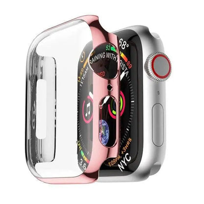 Full-Coverage Apple Watch Case + Screen Guard – Polycarbonate Shell, Tempered Glass Display Protector, Precision-Fit Series 5 40mm/44mm