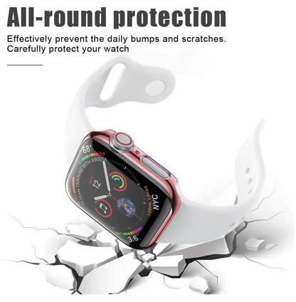 Snap-On Hard Shell Guard with Built-In Glass Shield for 40mm & 44mm Series 6 Apple Watch – Full-Body Shock Defense Case