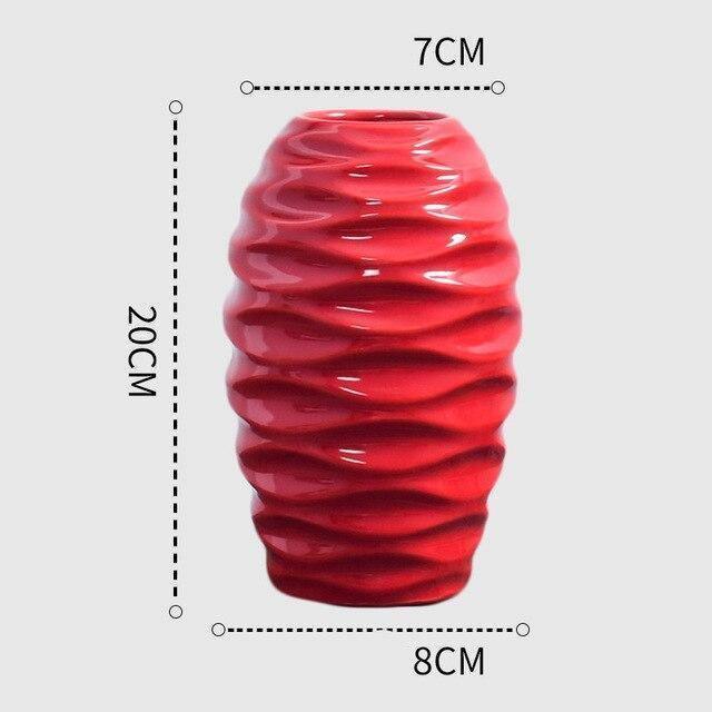 Scarlet Elegance Curve Vase