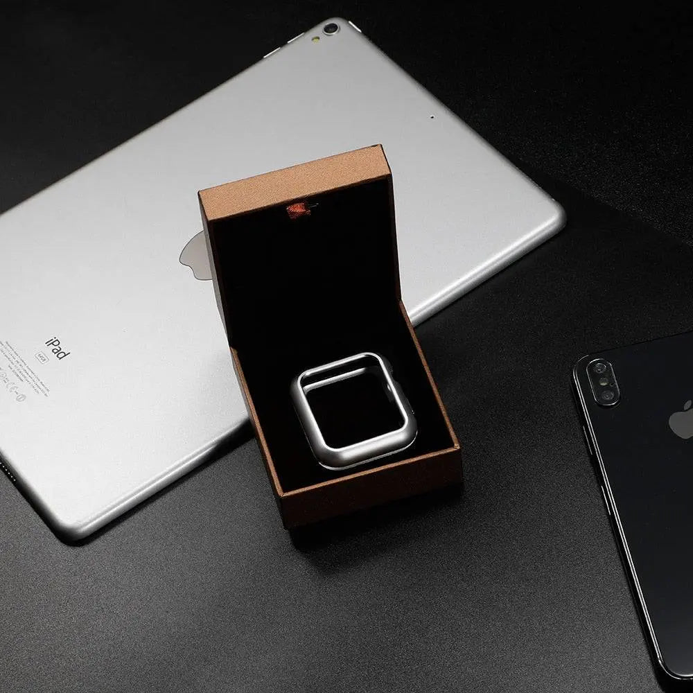 Metal Bumper Shell with Hardened Display Shield for 38mm-44mm Wearable Tech