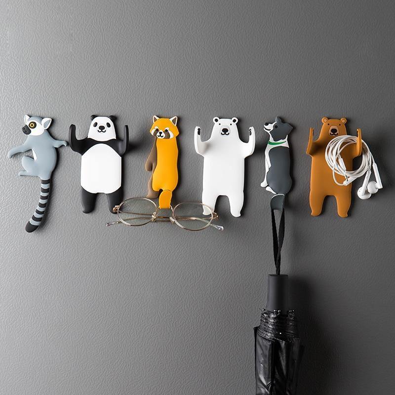 Adhesive Animal Hooks for Fridge and Wall