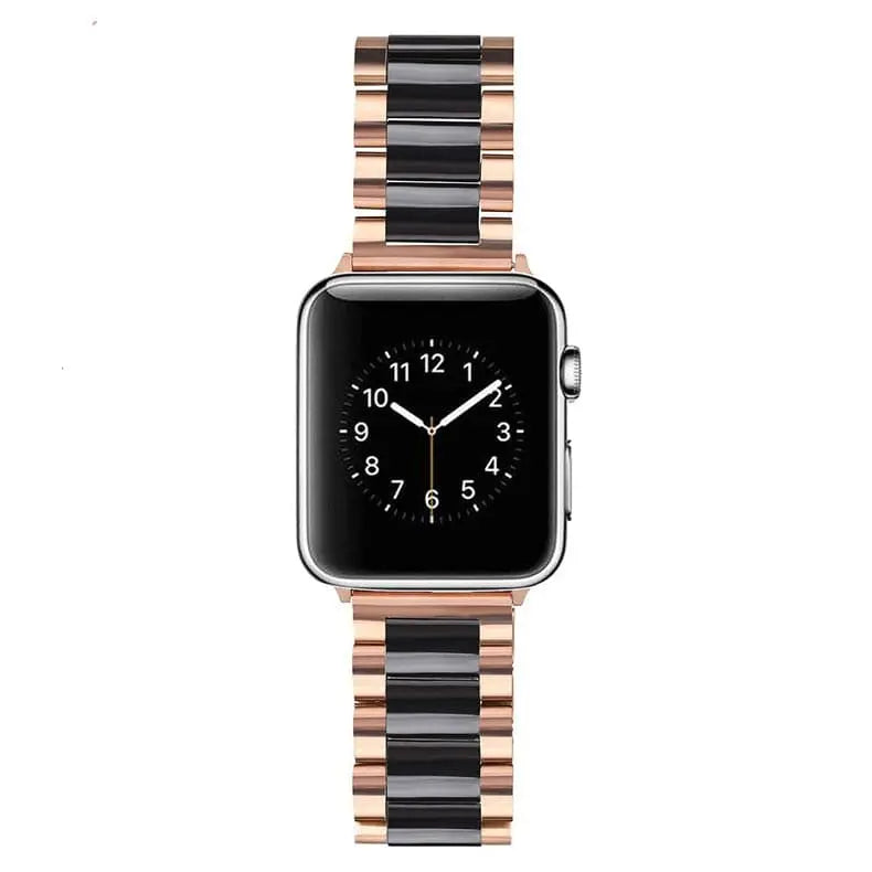 Metal & Ceramic Smartwatch Wristband – Compatible with Apple Watch Series 10/11/12 (38-46mm) & Ultra (49mm)