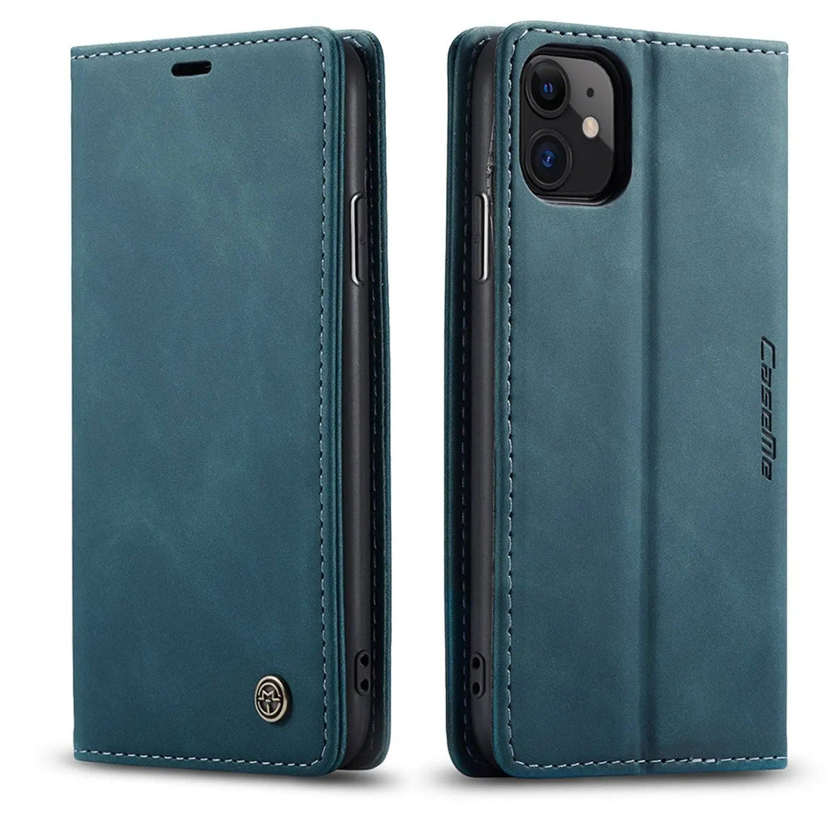 Folio Wallet iPhone Case – Leather-Finish Cover with Card Slots for iPhone 11, 11 Pro & Pro Max – Protective Edge Cover, Camera Cutout &
