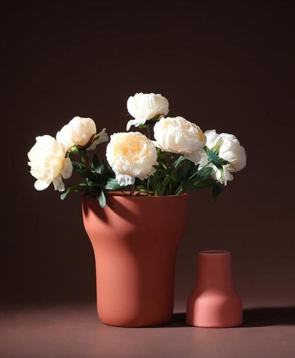 Franz Palette Clay Blossom Vase