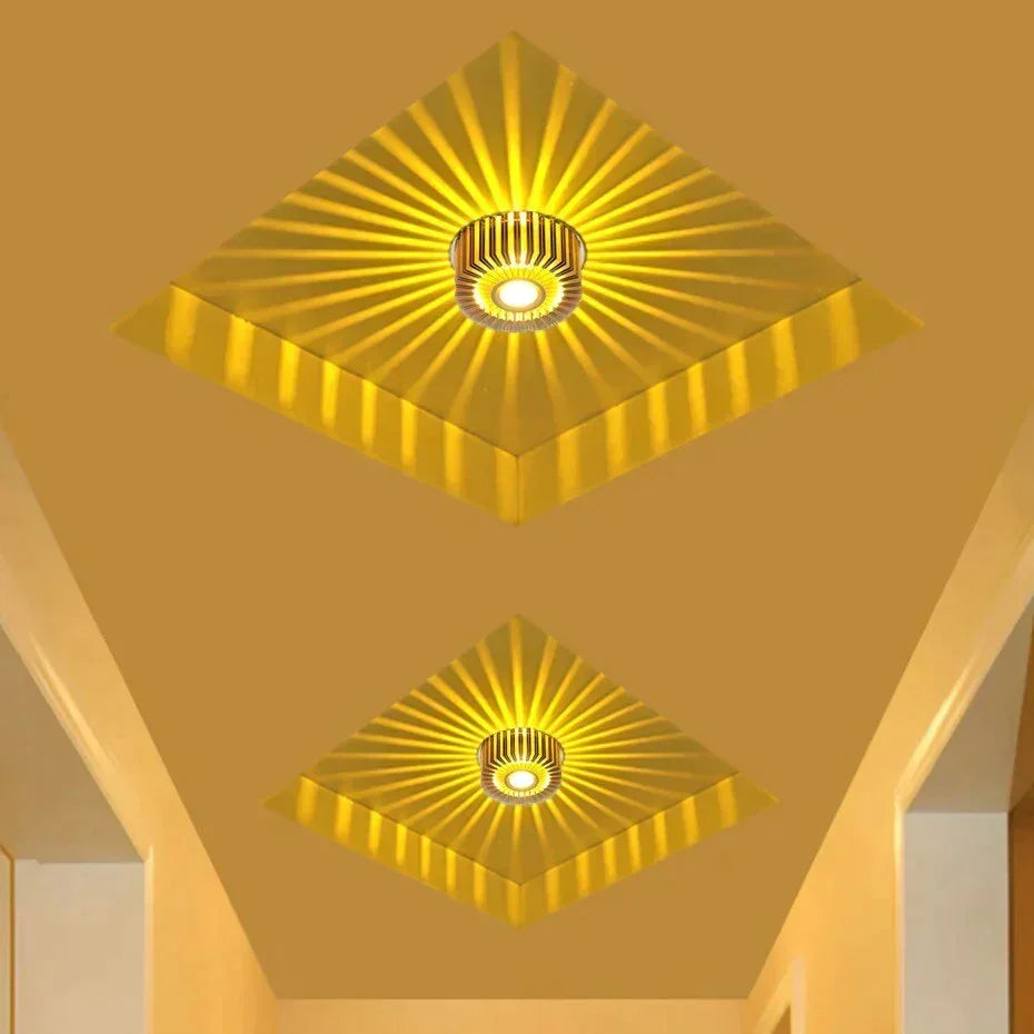 Recessed LED Spotlight 3W Aluminum Downlight for Hallways Bedrooms Kitchens Accent Wall Sconce Modern Compact Ceiling Fixture Indoor