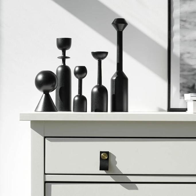 Black Taper Candle Holders