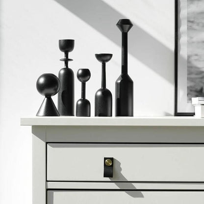 Black Taper Candle Holders