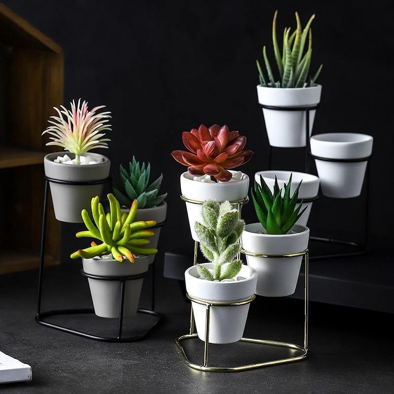 Ceramic Planters with Stand