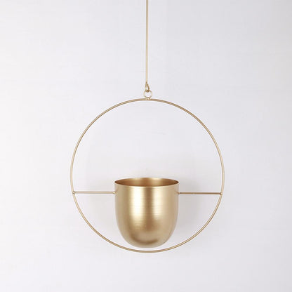 Hanging Plant Holder with Geometric Frame – Modern Wall or Ceiling Mount for Indoor Plants