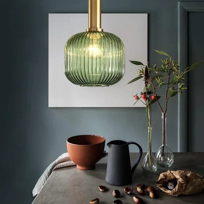 Glass Shade Hanging Ceiling Light E27 Socket Multi-Color Options for Kitchen Island Dining Room Bar Lounge Adjustable Cable Mid-Century Styl