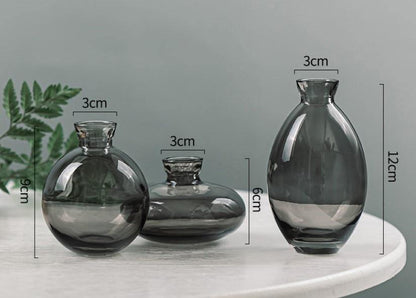 Rousseau Glass Vase Trio