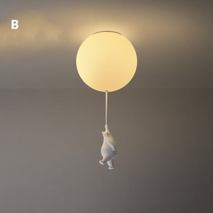 Lámpara de techo divertida con forma de oso