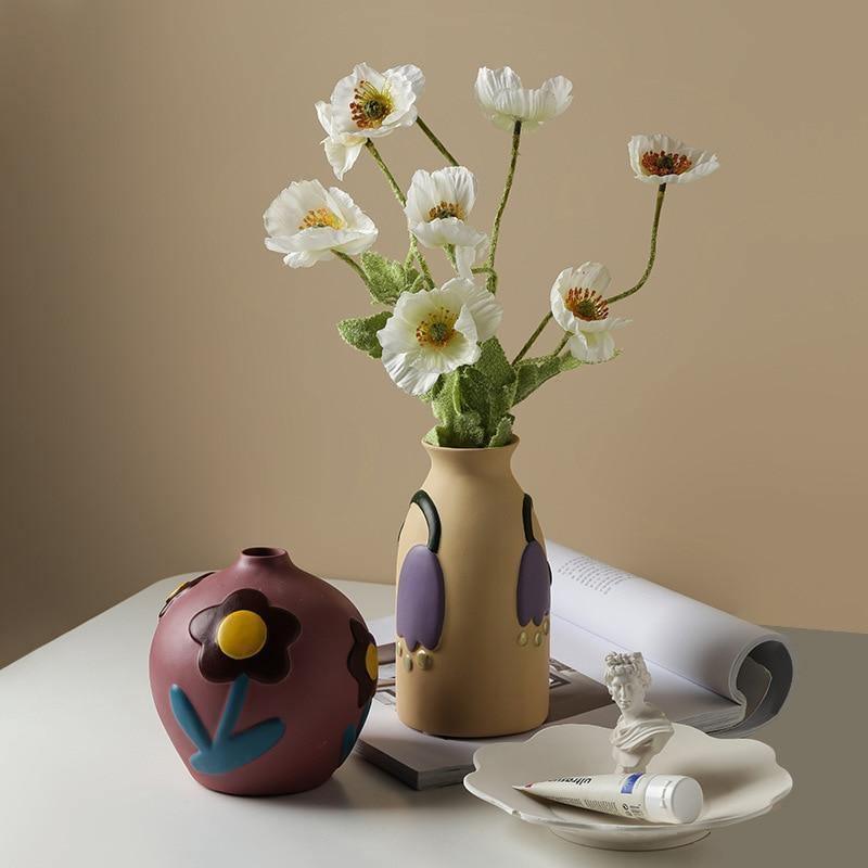 Colorful Ceramic Flower Vases