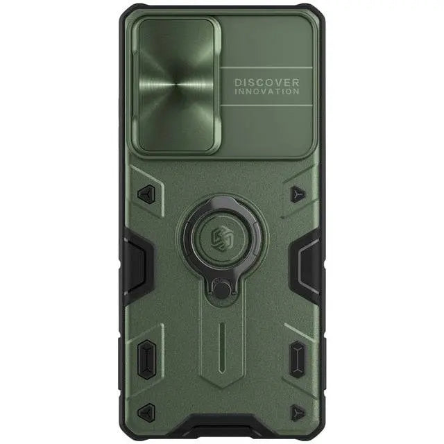 Aluminum Ring Stand Phone Case with Camera Guard for Samsung Galaxy S21, S21 Plus & S21 Ultra – Built-In Kickstand & Shockproof Frame