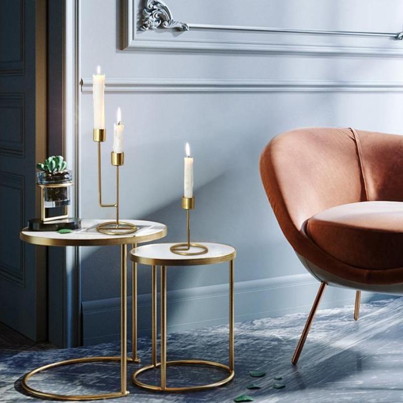 Mondrian Metal Taper Candle Holders and Candelabras