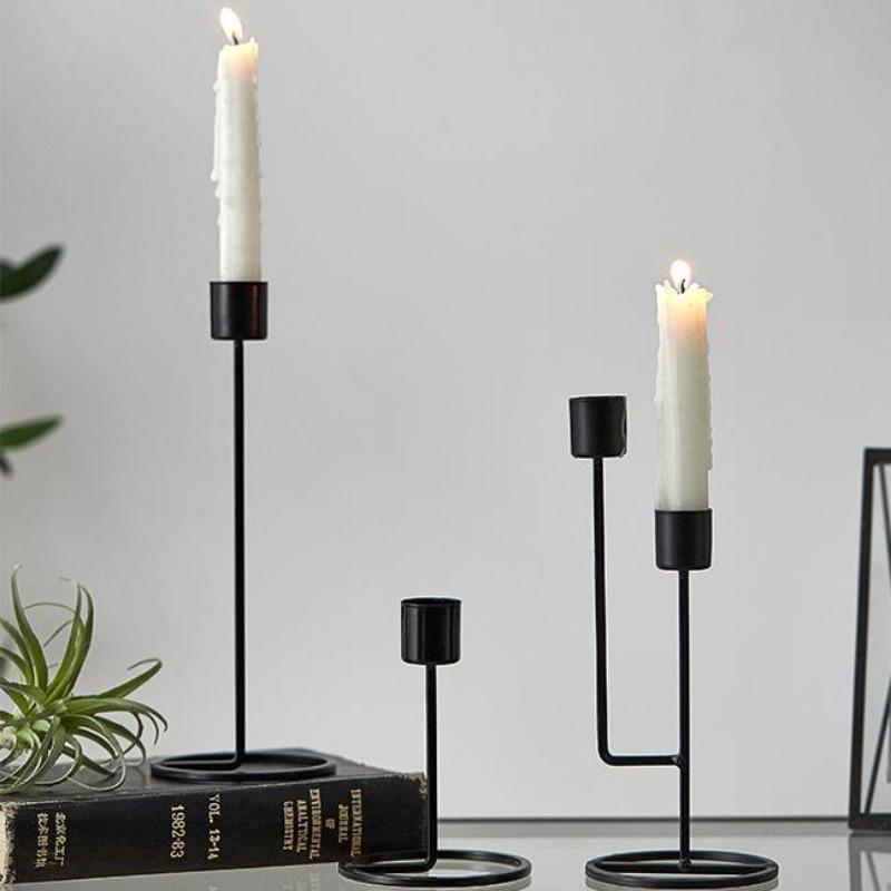 Mondrian Metal Taper Candle Holders and Candelabras