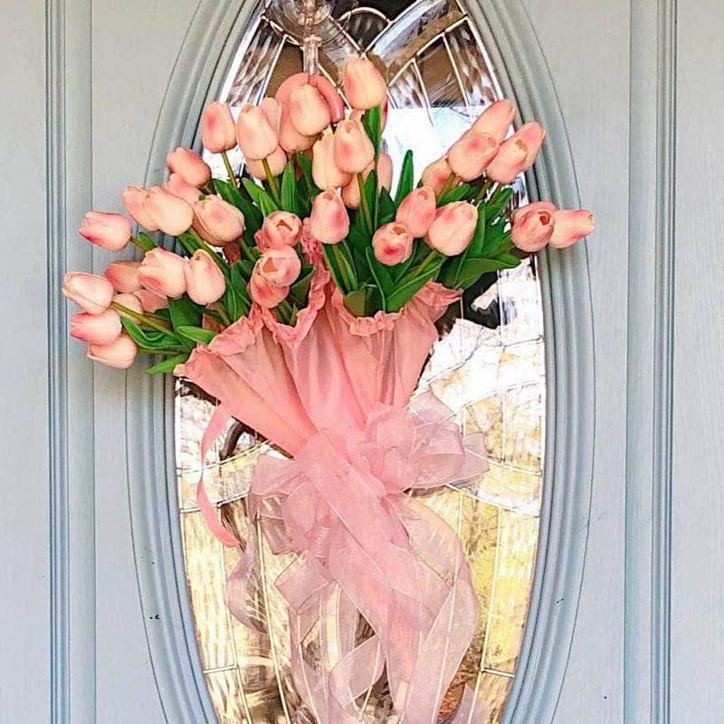 TULIPLUME – Faux Floral Arrangement for Graceful Table Décor