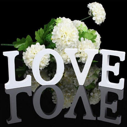 White Standing Mountable Wood Letter