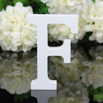 White Standing Mountable Wood Letter